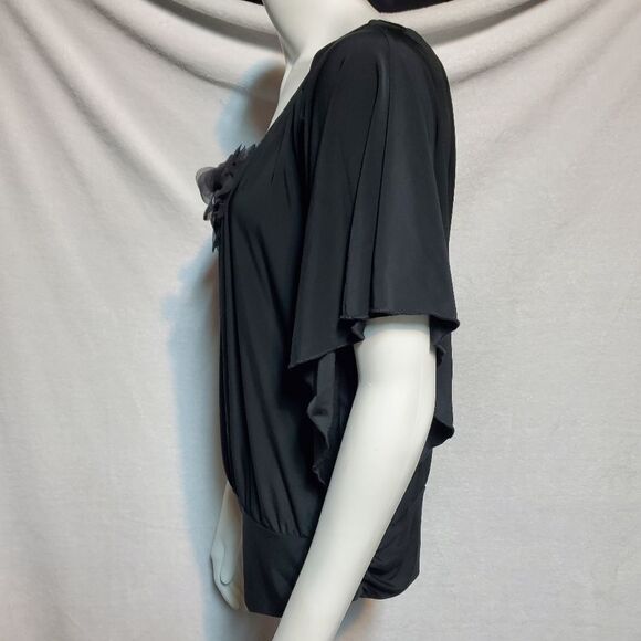 Fashion Gold Black Flower Top - Picture 3 of 5